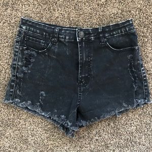 *2 for $20 Bundle* Distressed High-Rise Denim Shorts